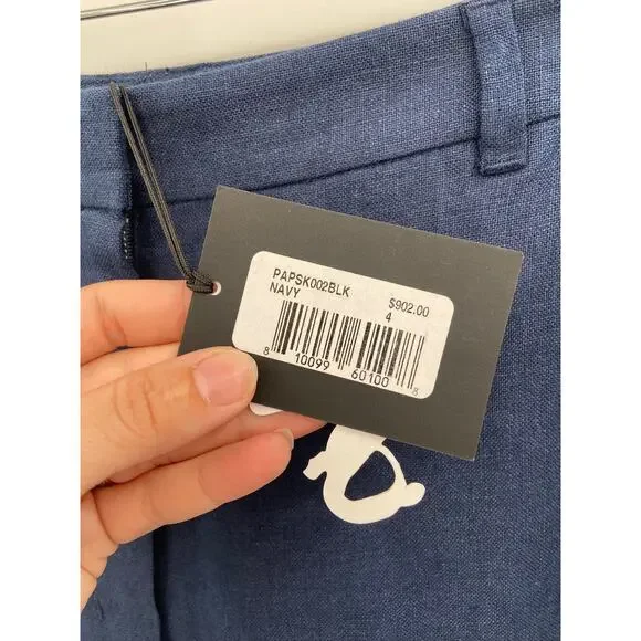 Puppets and Puppets Navy Blue Black Teapot Wide Leg Skant Trouser Pant 4 NWT - Picture 5 of 11